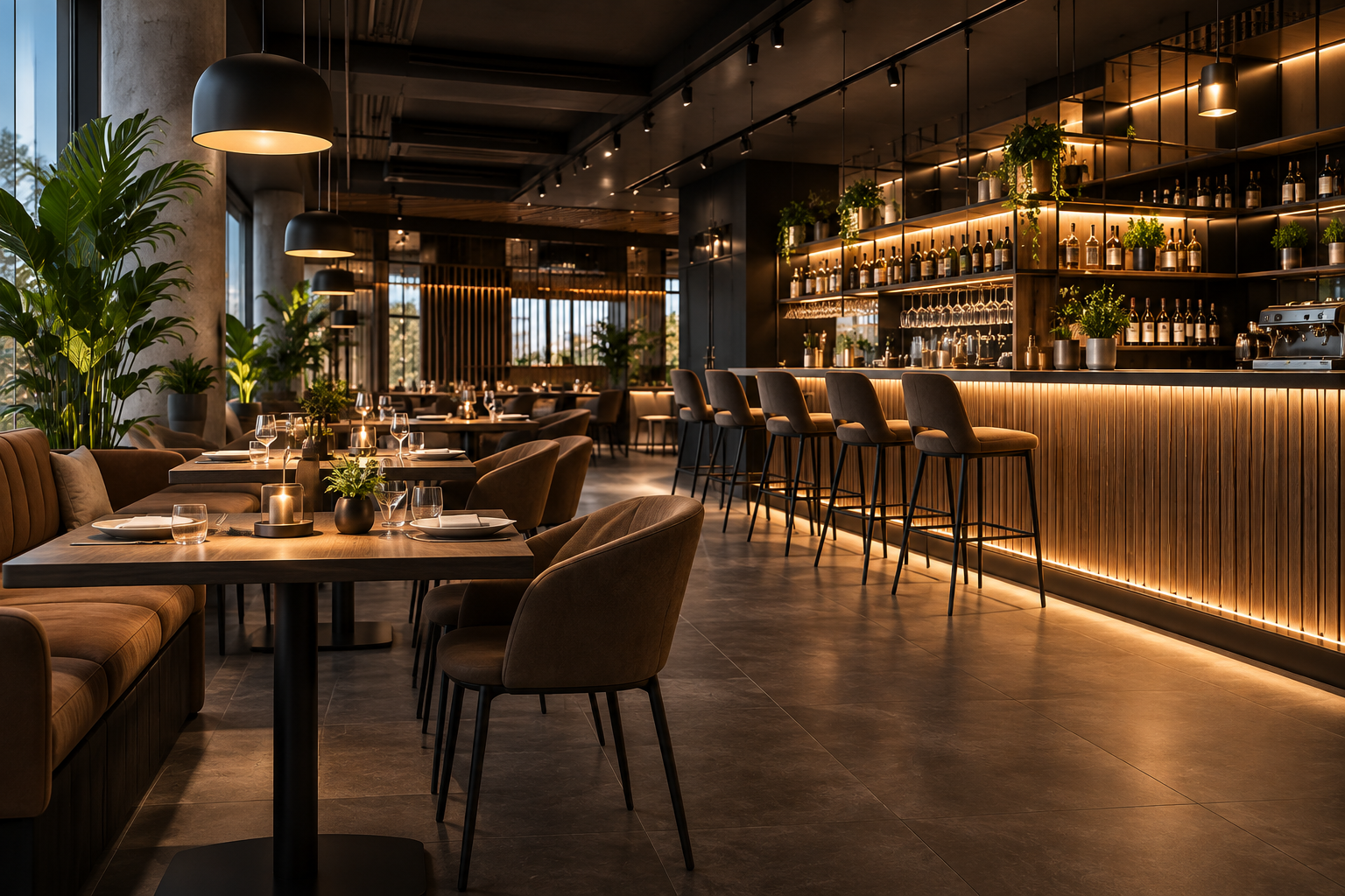 Moderní interiér restaurace